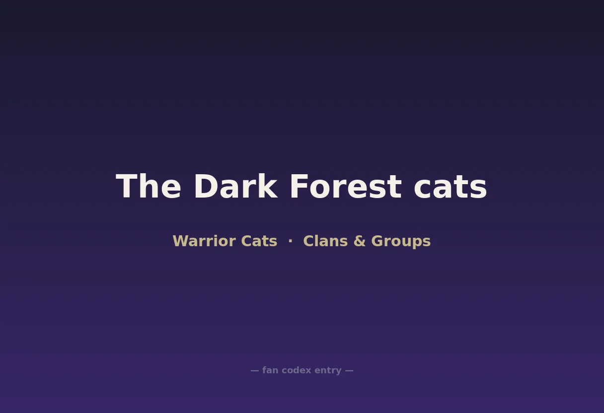 The Dark Forest cats