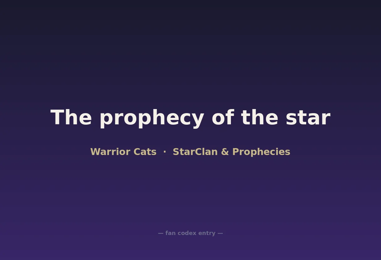 The prophecy of the star